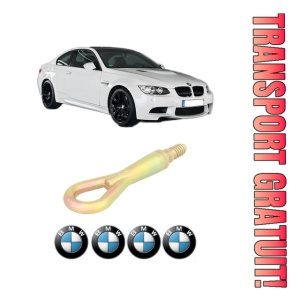 Cui carlig remorcare, tractare auto BMW Seria 3 Coupe (E92) din 2007-2013, Otel, Cri-Flo, 4 Stickere cu BMW