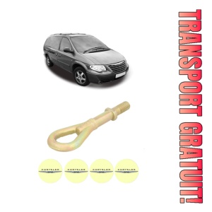 Cui carlig remorcare, tractare auto CHRYSLER GRAND VOYAGER / VOYAGER IV (RG, RS) din 2000-2008, Otel, Cri-Flo, 4 Stickere cu CHRYSLER
