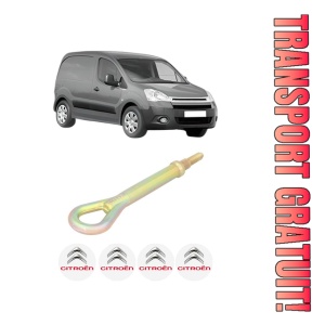 Cui carlig remorcare, tractare auto CITROEN BERLINGO Box Body/MPV (B9) din 2008-2021, Otel, Cri-Flo, 4 Stickere cu CITROEN