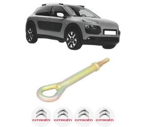 Cui carlig remorcare, tractare auto CITROEN C4 CACTUS din 2014-2018, Otel, Cri-Flo, 4 Stickere cu CITROEN - Img 2