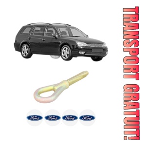 Cui carlig remorcare, tractare auto FORD MONDEO III Turnier (BWY) din 2000-2007, Otel, Cri-Flo, 4 Stickere cu FORD