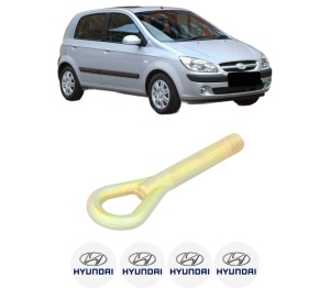 Cui carlig remorcare, tractare auto HYUNDAI GETZ (TB) din 2002-2010, Otel, Cri-Flo, 4 Stickere cu HYUNDAI - Img 2
