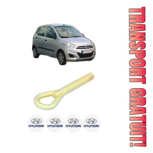 Cui carlig remorcare, tractare auto HYUNDAI i10 I (PA) din 2008-2018, Otel, Cri-Flo, 4 Stickere cu HYUNDAI