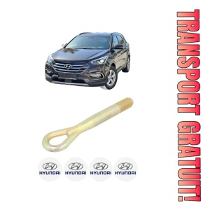Cui carlig remorcare, tractare auto HYUNDAI SANTA FÉ III (DM, DMA) din 2015-2018, Otel, Cri-Flo, 4 Stickere cu HYUNDAI