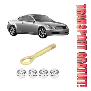 Cui carlig remorcare, tractare auto INFINITI G35 din 2005, Otel, Cri-Flo, 4 Stickere cu INFINITI