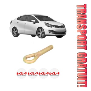 Cui carlig remorcare, tractare auto KIA RIO III Saloon (UB) din 2011-2017, Otel, Cri-Flo, 4 Stickere cu KIA