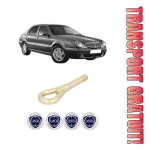 Cui carlig remorcare, tractare auto LANCIA LYBRA (839_) din 1999-2005, Otel, Cri-Flo, 4 Stickere cu LANCIA