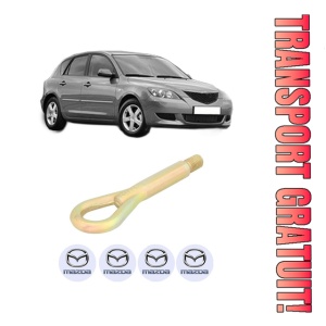 Cui carlig remorcare, tractare auto MAZDA 3 (BK) din 2003-2009, Otel, Cri-Flo, 4 Stickere cu MAZDA