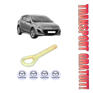 Cui carlig remorcare, tractare auto MAZDA 3 (BL) din 2008-2014, Otel, Cri-Flo, 4 Stickere cu MAZDA