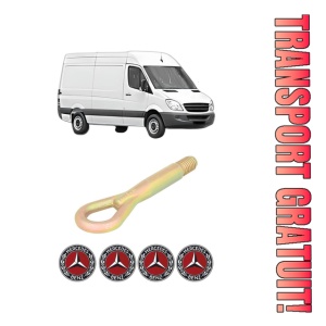 Cui carlig remorcare, tractare auto MERCEDES-BENZ SPRINTER 3,5-t Van (B906) din 2006-2018, Otel, Cri-Flo, 4 Stickere cu MERCEDES-BENZ