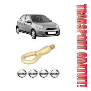 Cui carlig remorcare, tractare auto NISSAN MICRA IV (K13K, K13KK) din 2010-2015, Otel, Cri-Flo, 4 Stickere cu NISSAN