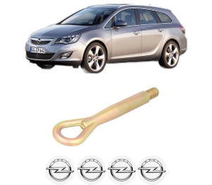Cui carlig remorcare, tractare auto OPEL ASTRA J Sports Tourer (P10) din 2010-2015, Otel, Cri-Flo, 4 Stickere cu OPEL - Img 2