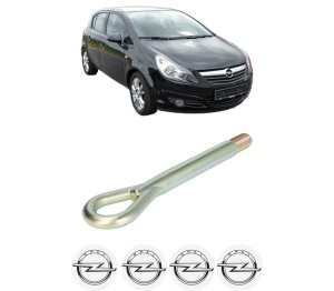 Cui carlig remorcare, tractare auto OPEL CORSA D (S07) din 2006-2014, Otel, Cri-Flo, 4 Stickere cu OPEL - Img 2