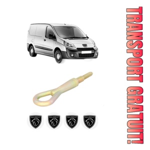 Cui carlig remorcare, tractare auto PEUGEOT EXPERT Van (VF3A_, VF3U_, VF3X_) din 2007-2011, Otel, Cri-Flo, 4 Stickere cu PEUGEOT