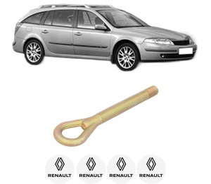 Cui carlig remorcare, tractare auto RENAULT LAGUNA II Grandtour (KG0/1_) din 2001-2007, Otel, Cri-Flo, 4 Stickere cu RENAULT - Img 2