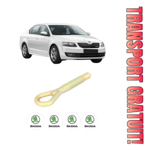 Cui carlig remorcare, tractare auto SKODA Octavia III (5E3, NL3, NR3) din 2012-2020, Otel, Cri-Flo, 4 Stickere cu SKODA