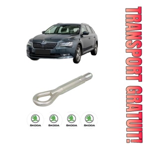 Cui carlig remorcare, tractare auto SKODA SUPERB III Estate (3V5) din 2015-2024, Otel, Cri-Flo, 4 Stickere cu SKODA