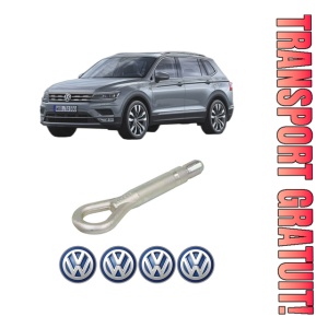Cui carlig remorcare, tractare auto Volkswagen TIGUAN ALLSPACE (BW2, BJ2) din 2017-2021, Otel, Cri-Flo, 4 Stickere cu Volkswagen