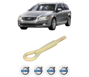 Cui carlig remorcare, tractare auto VOLVO V70 III Estate Van (135) din 2013-2015, Otel, Cri-Flo, 4 Stickere cu VOLVO - Img 2