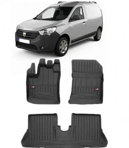 Dacia Dokker Din 11.2012 - Prezent, Van , Set Covorase Auto Tip Tavita Premium 3D, din cauciuc accesorii pentru autoturismul tau - masina v161861