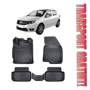 Dacia Sandero III 2020-2025 Set 4 covorase auto din cauciuc tip tavita premium line 3D