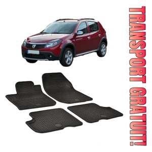 Dacia Sandero Stepway (2008-2012) Set 4 covorase auto cauciuc Urban Line