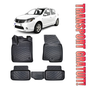 Dacia Sandero Stepway Comfort 2020-2025 Set 4 covorase auto din cauciuc tip tavita premium line 3D