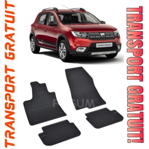 Dacia Sandero Stepway Sandero III Stepway fabricat din 01.2021 - Prezent, Hatchback, set covorase auto dedicate, din cauciuc 100% Premium