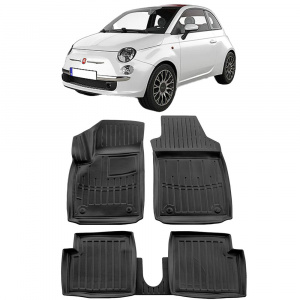Fiat 500 (2007-) Set covorase auto cauciuc G.Modern Line 3D accesorii pentru autoturismul tau - masina v67439