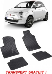 Fiat 500, Hatchback, fabricat din 09.2007 - Prezent, set covorase auto dedicate, din cauciuc 100% Premium - Transport Gratuit accesorii pentru autoturismul tau - masina v40098