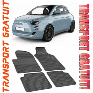 Fiat 500 Hybrid fabricat din 02.2020 - Prezent, Hatchback, set covorase auto dedicate, din cauciuc 100% Premium