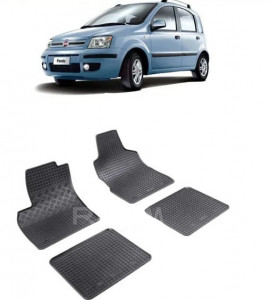 Fiat Panda II, Hatchback, fabricat din 09.2003 - 12.2012, set covorase auto dedicate, din cauciuc 100% Premium accesorii pentru autoturismul tau - masina v157842
