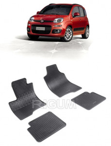 Fiat Panda III, Hatchback, fabricat din 03.2012 - Prezent, set covorase auto dedicate, din cauciuc 100% Premium accesorii pentru autoturismul tau - masina v155286