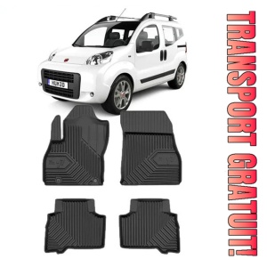 Fiat Qubo Din 06.2008 - Prezent, Hatchback , Set Covorase Auto Tip Tavita Premium 3D, din cauciuc