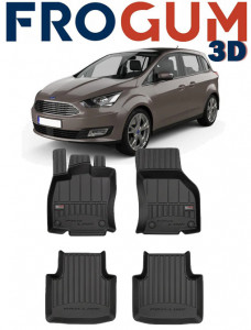 Ford C-Max II, Van, Din 11.2010 - 06.2019 , Set Covorase Auto Tip Tavita Premium 3D, din cauciuc accesorii pentru autoturismul tau - masina v171886