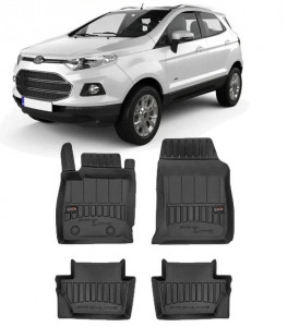 Ford Ecosport, Suv, Din 02.2018 - Prezent , Set Covorase Auto Tip Tavita Premium 3D, din cauciuc accesorii pentru autoturismul tau - masina v175573