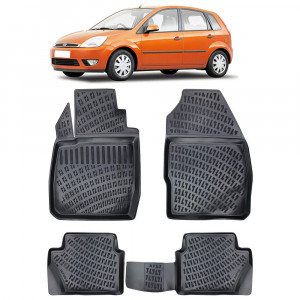 Ford Fiesta V 2002-2008 Set 4 covorase auto din cauciuc tip tavita premium line 3D accesorii pentru autoturismul tau - masina v241937