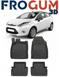 Ford Fiesta VI, Hatchback, Din 10.2008 - 06.2017 , Set Covorase Auto Tip Tavita Premium 3D, din cauciuc accesorii pentru autoturismul tau - masina v171831