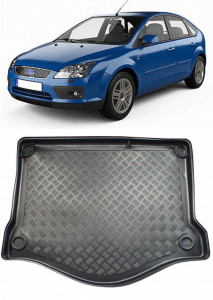 Ford Focus II Hatchback din 2004 - 02.2011, Tavita Pentru Portbagaj Lux Premium Dedicata, Roata Rezerva Ingusta / Kit Reparatie *2 accesorii pentru autoturismul tau - masina v202533