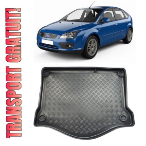 Ford Focus II Hatchback din 2004 - 02.2011, Tavita Pentru Portbagaj Lux Premium Dedicata, Roata Rezerva Ingusta / Kit Reparatie *2
