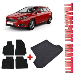 Ford Focus III din 03.2011 - 08.2018 Combi *3 , Set Covorase + tavita portbagaj auto