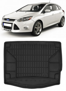 Ford Focus III Hatchback din 03.2011 - 08.2018, Tavita Pentru Portbagaj Lux Premium Dedicata, Roata Rezerva Ingusta / Kit Reparatie *2 accesorii pentru autoturismul tau - masina v195941