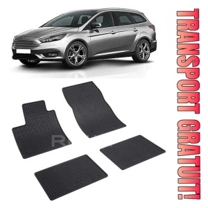 Ford Focus IV, Combi, fabricat din 09.2018 - Prezent, set covorase auto dedicate, din cauciuc 100% Premium