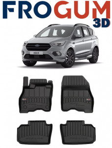 Ford Kuga II, Suv, Din 02.2013 - 03.2020 , Set Covorase Auto Tip Tavita Premium 3D, din cauciuc accesorii pentru autoturismul tau - masina v171709