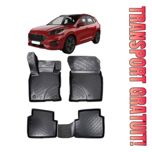 Ford Kuga III 2019-2025 Set 4 covorase auto din cauciuc tip tavita premium line 3D - Img 1