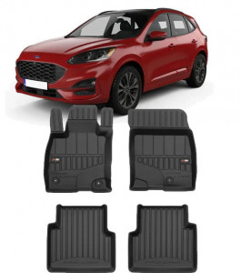 Ford Kuga III, Suv, Din 04.2020 - Prezent , Set Covorase Auto Tip Tavita Premium 3D, din cauciuc accesorii pentru autoturismul tau - masina v174549