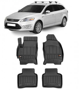 Ford Mondeo III, Combi, Din 2001 - 08.2007 , Set Covorase Auto Tip Tavita Premium 3D, din cauciuc accesorii pentru autoturismul tau - masina v171696