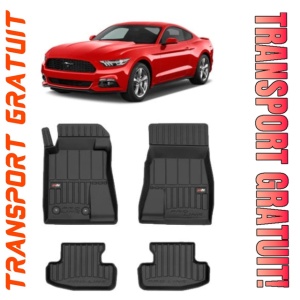 Ford Mustang Din 2016 - Prezent, Coupe , Set Covorase Auto Tip Tavita Premium 3D, din cauciuc