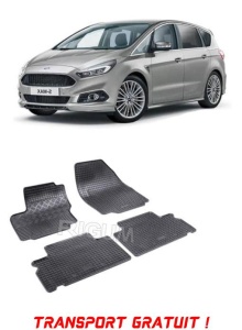 Ford S-Max II, Van, fabricat din 09.2015 - Prezent, set covorase auto dedicate, din cauciuc 100% Premium - Transport Gratuit accesorii pentru autoturismul tau - masina v39678
