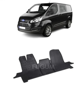 Ford Tourneo Custom, Van, fabricat din 01.2013 - Prezent, 3 Locuri, set covorase auto dedicate, din cauciuc 100% Premium - Img 2